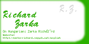 richard zarka business card